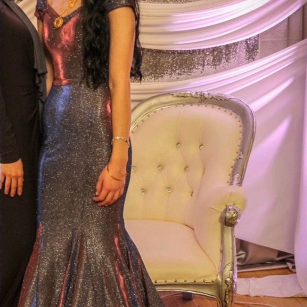Purple evening gown
